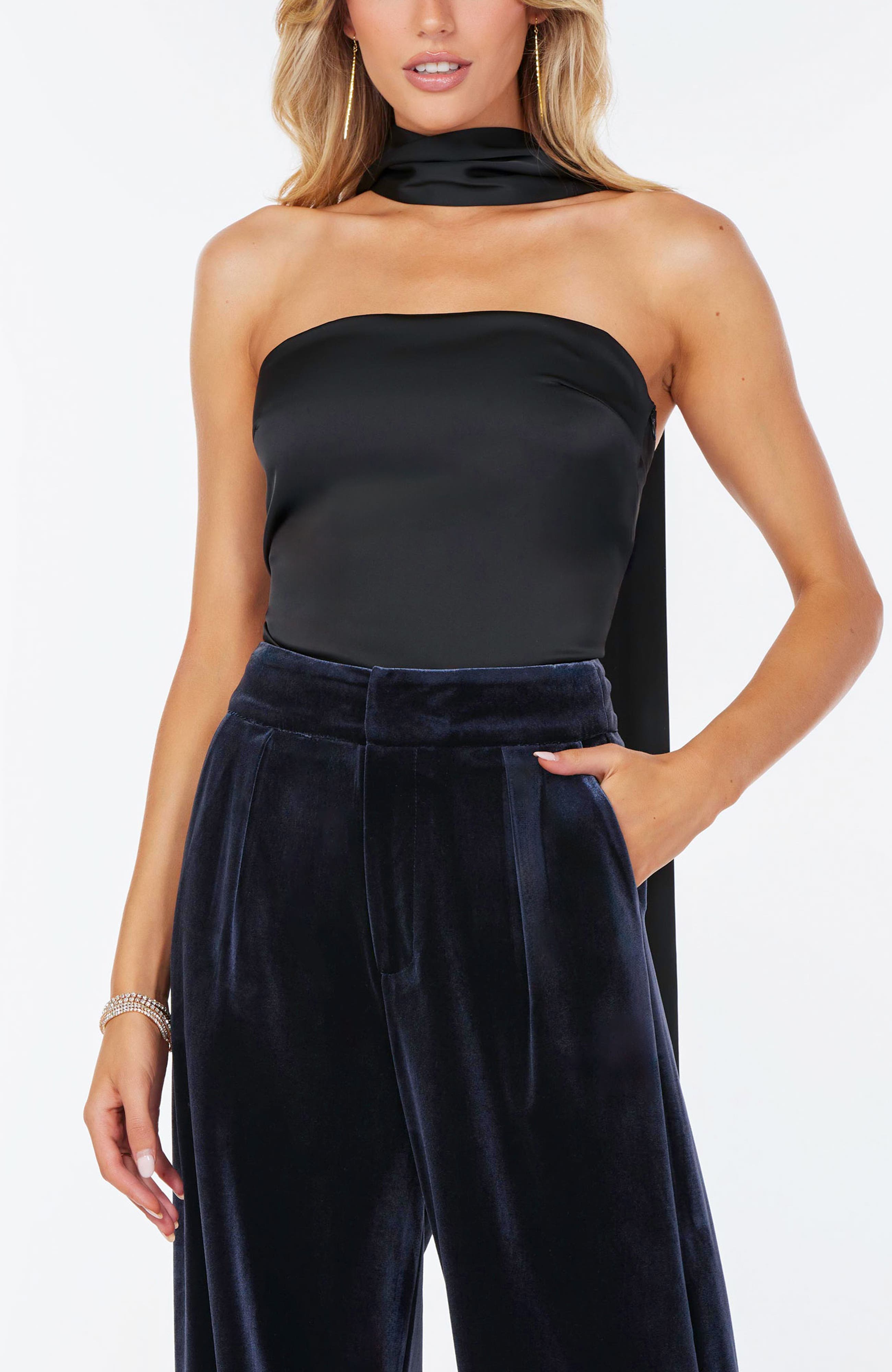 Hailey Satin Scarf Top