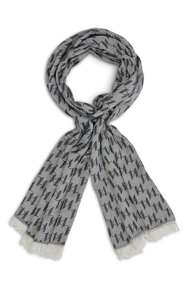 KARL LAGERFELD PARIS Logo Pashmina, Main, color, Black