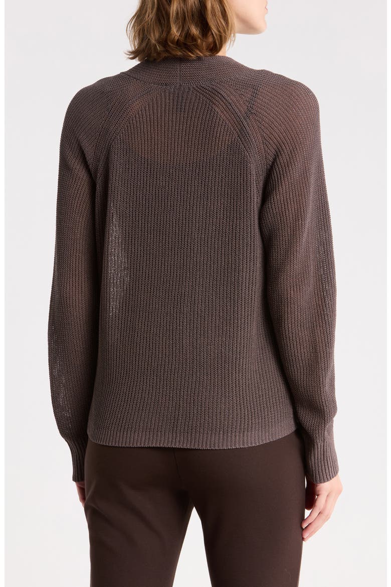 Organic Cotton & Silk Rib Cardigan, Alternate, color, RYE