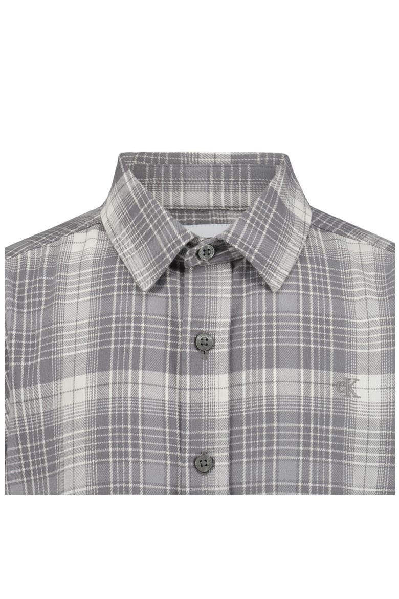 Kids' Plaid Cotton Flannel Shirt, Alternate, color, CASTLEROCK
