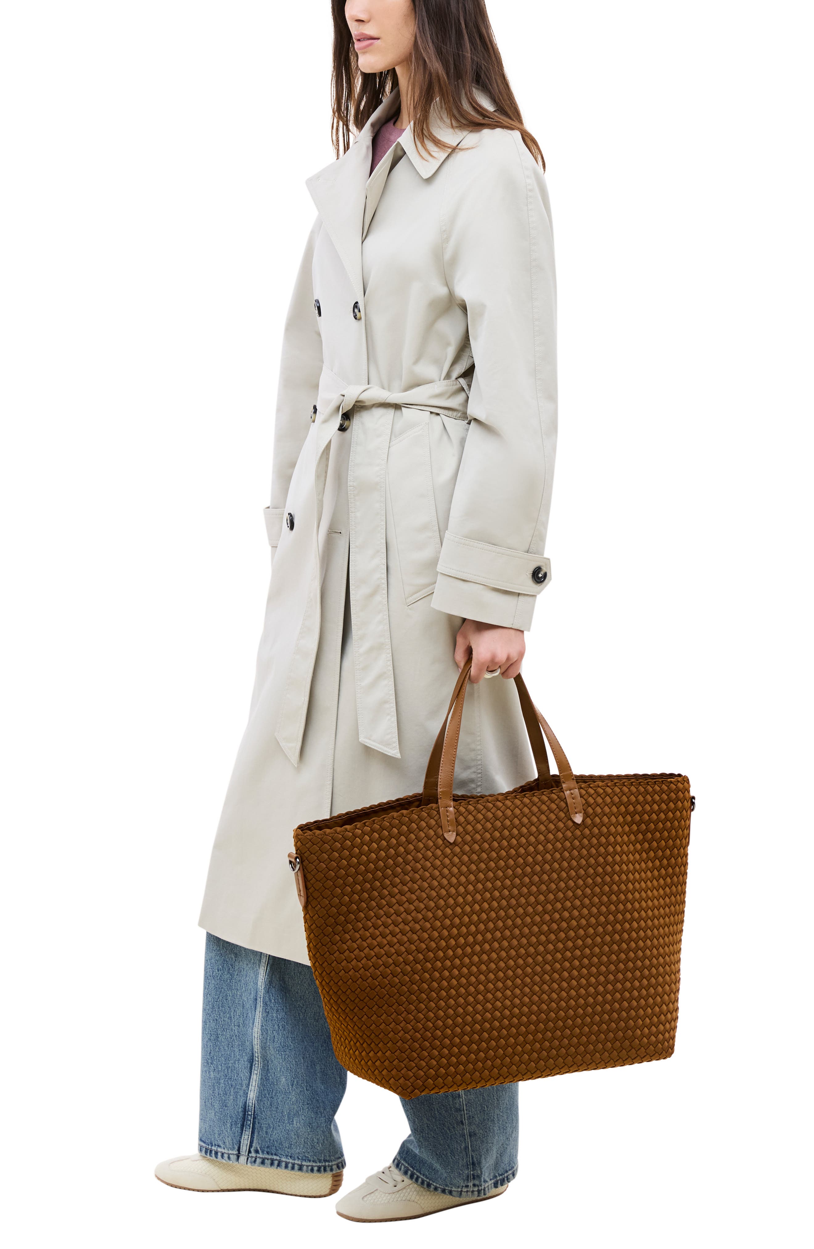 NAGHEDI Geneva Weekender Tote, Alternate, color, Teak