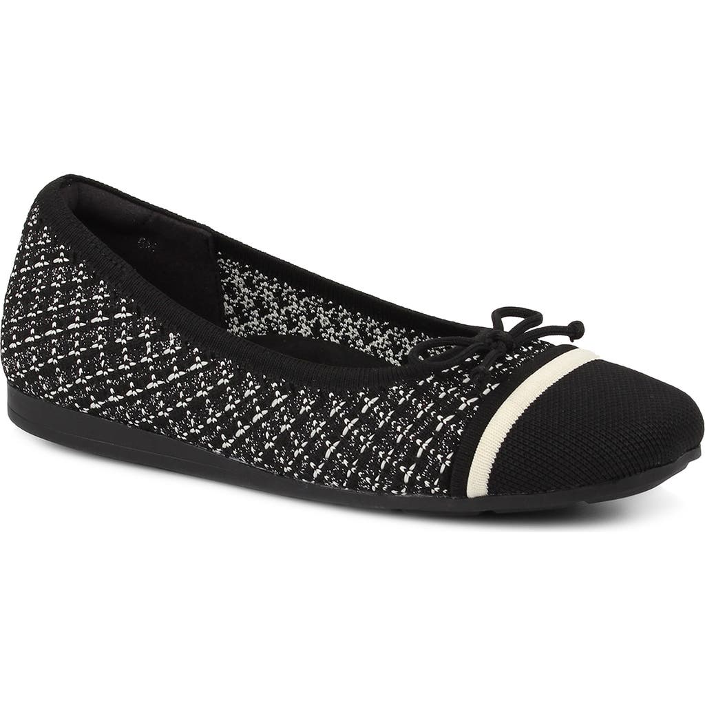 Ros Hommerson Noelle Cap Toe Ballet Flat In Black