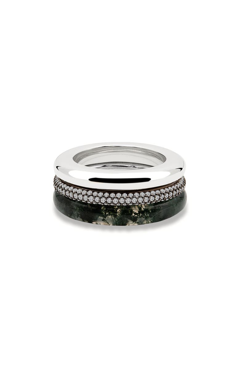 BY PARIAH Aurea Diamond Stack Ring, Main, color, White