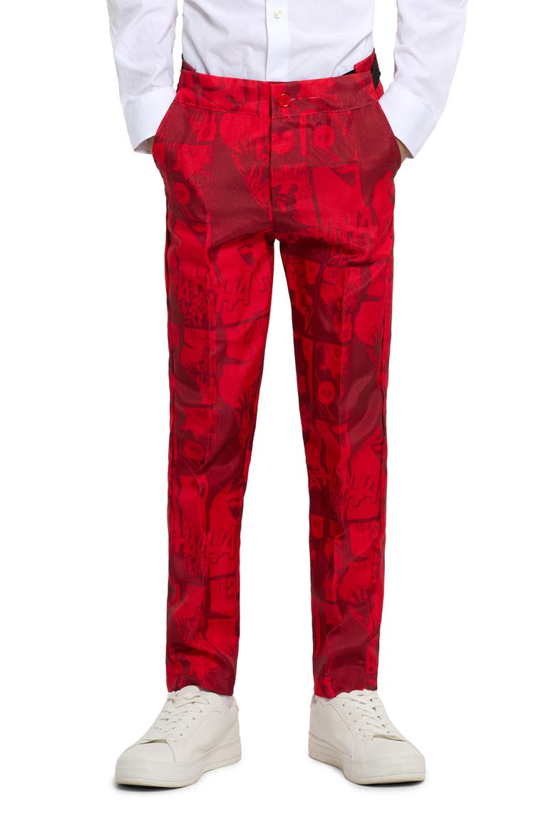 SUITMEISTER Kids' Joker Three-Piece Suit and Tie, Alternate, color, RED