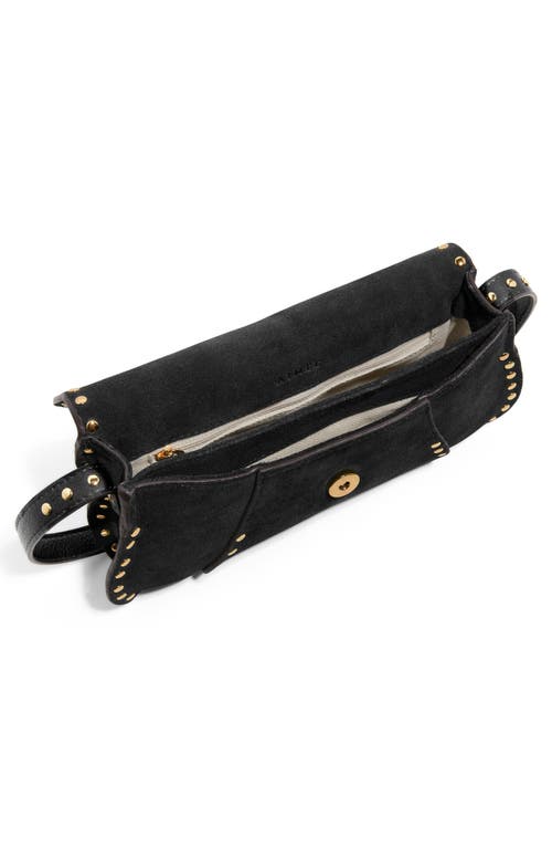Aimee Armour Leather Baguette Shoulder Bag In Black
