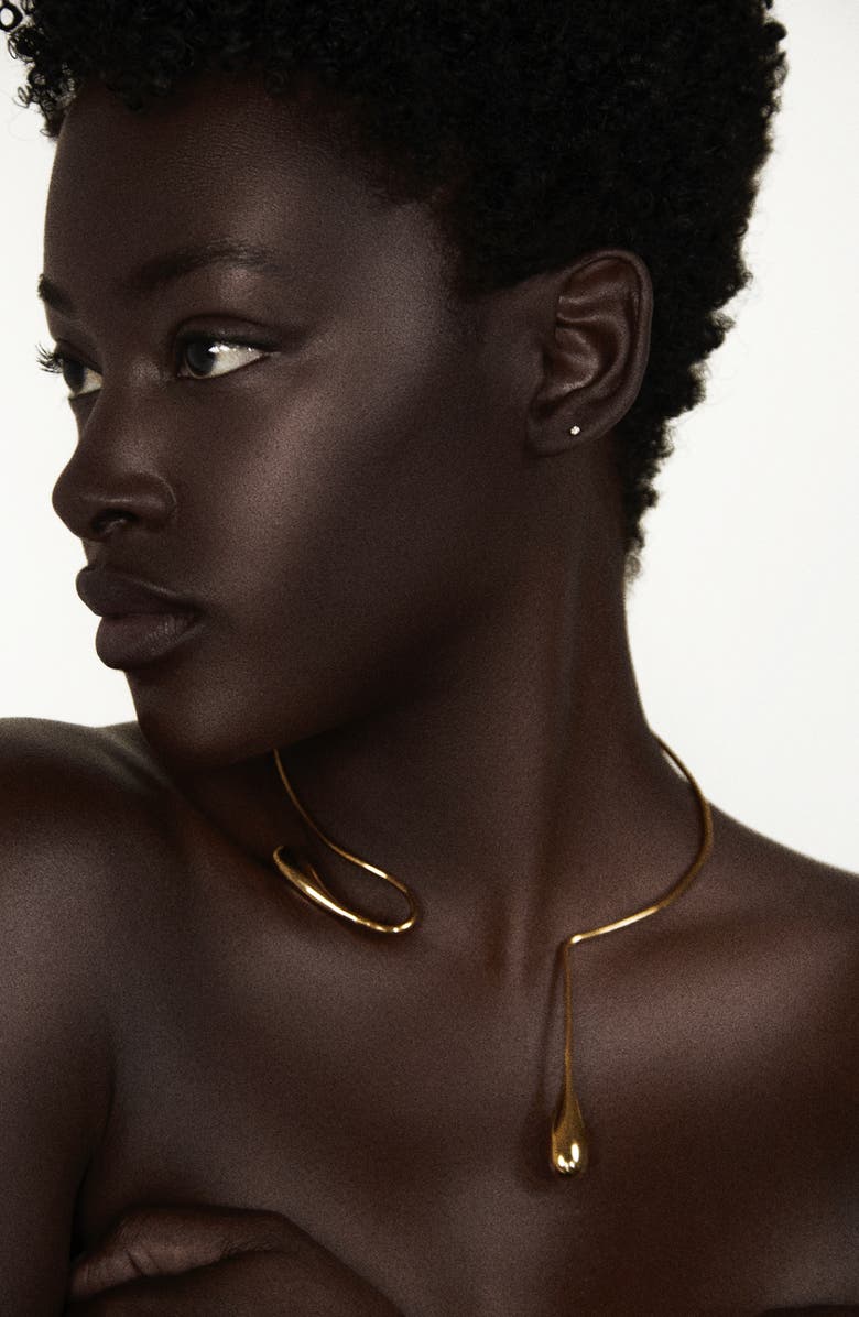 Kellery CyberVanguard Water Drop Necklace, Alternate, color, Gold