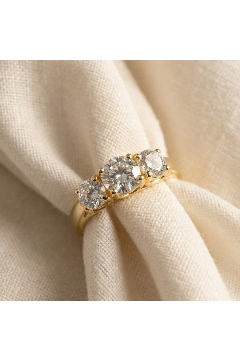 2ct Three Stone Diamond Engagement 14K Gold Ring, Alternate, color, 14k Yellow Gold