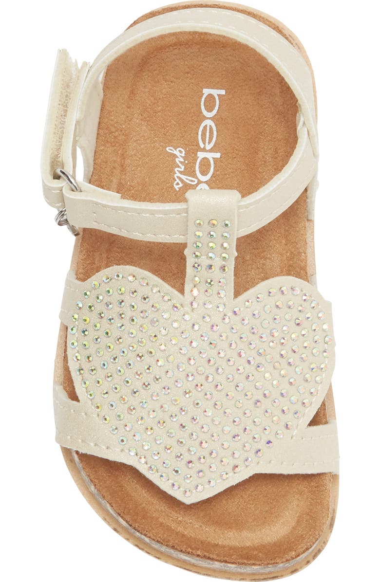 bebe Rhinestone Embellished Sandal, Alternate, color, Tan