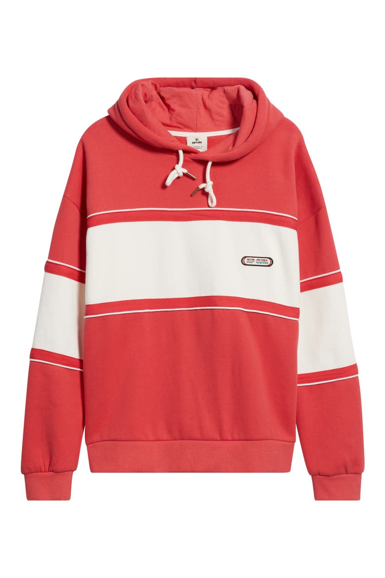 Surf Side Heritage Hoodie, Alternate, color, DEEP RED