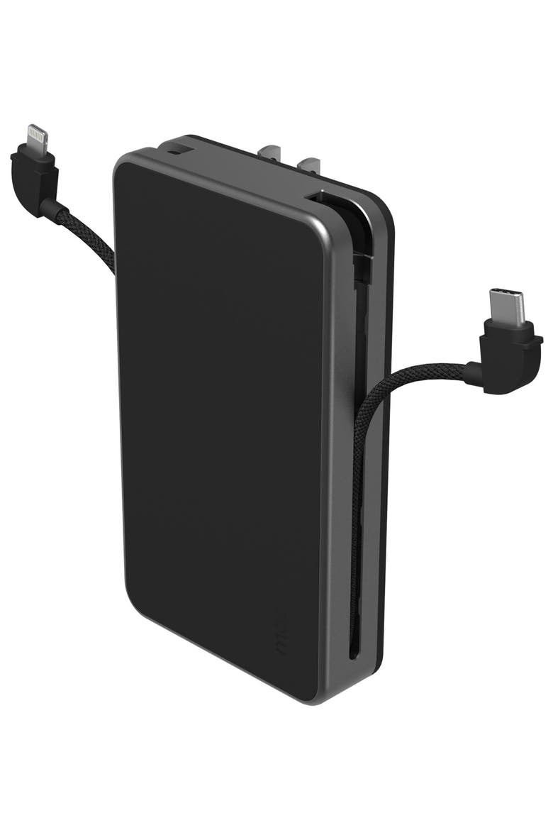 Powerstation Plus Ultra 2024 10K Power Bank with Integrated Cables and AC Plug, Alternate, color, Black