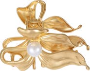Ettika Faux Pearl Bow Claw Clip