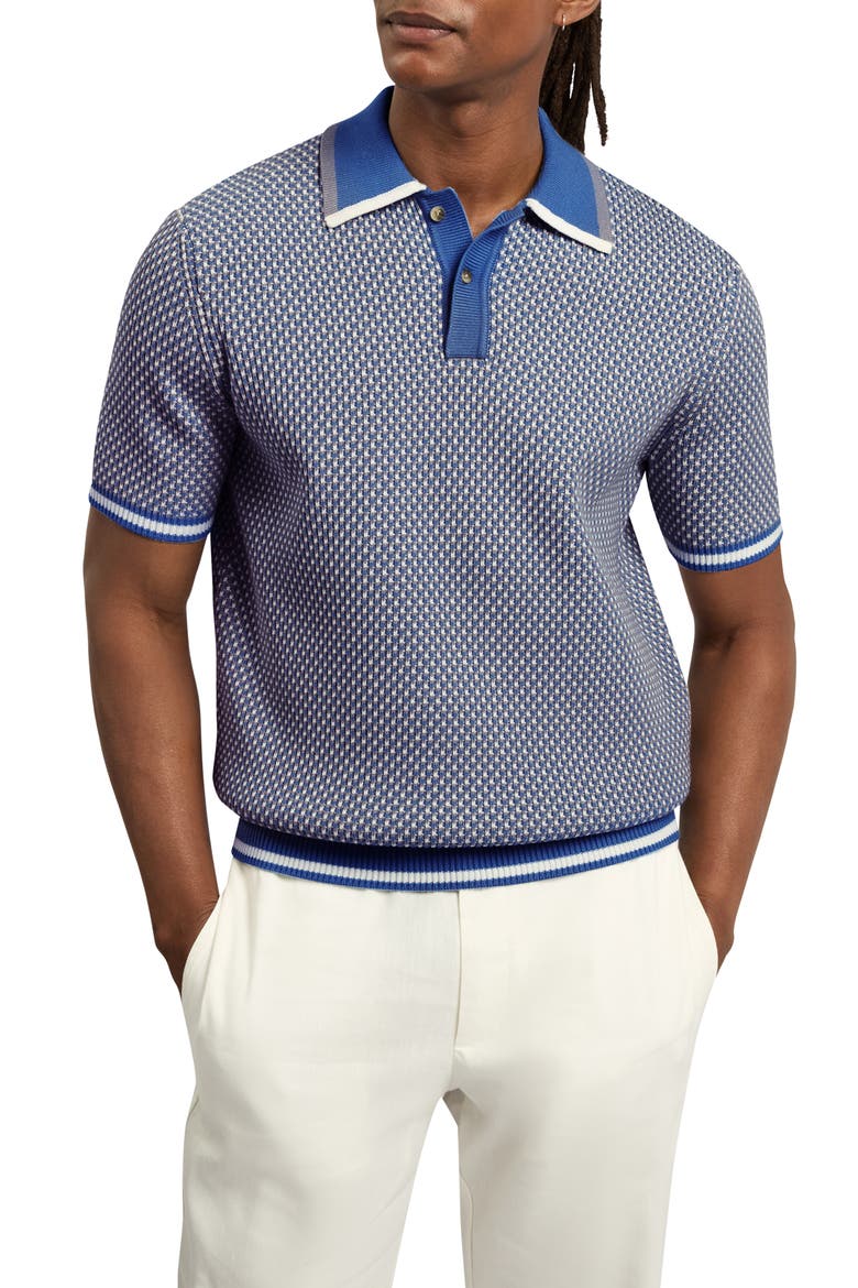 Breame Knit Polo, Main, color, BLUE