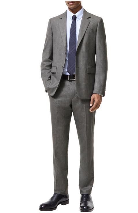 Check Wool Cashmere Bond Tailored Trousers
