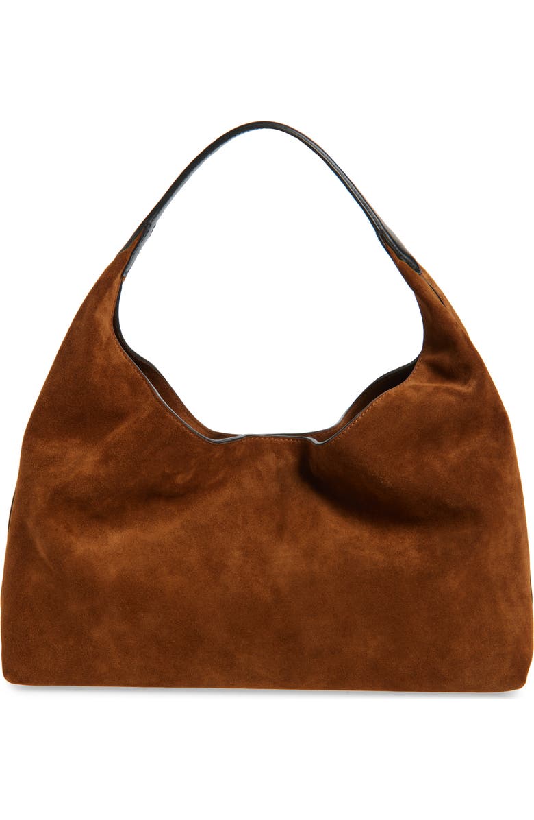 Madewell The Mylie Suede Shoulder Bag, Main, color, Russet Multi