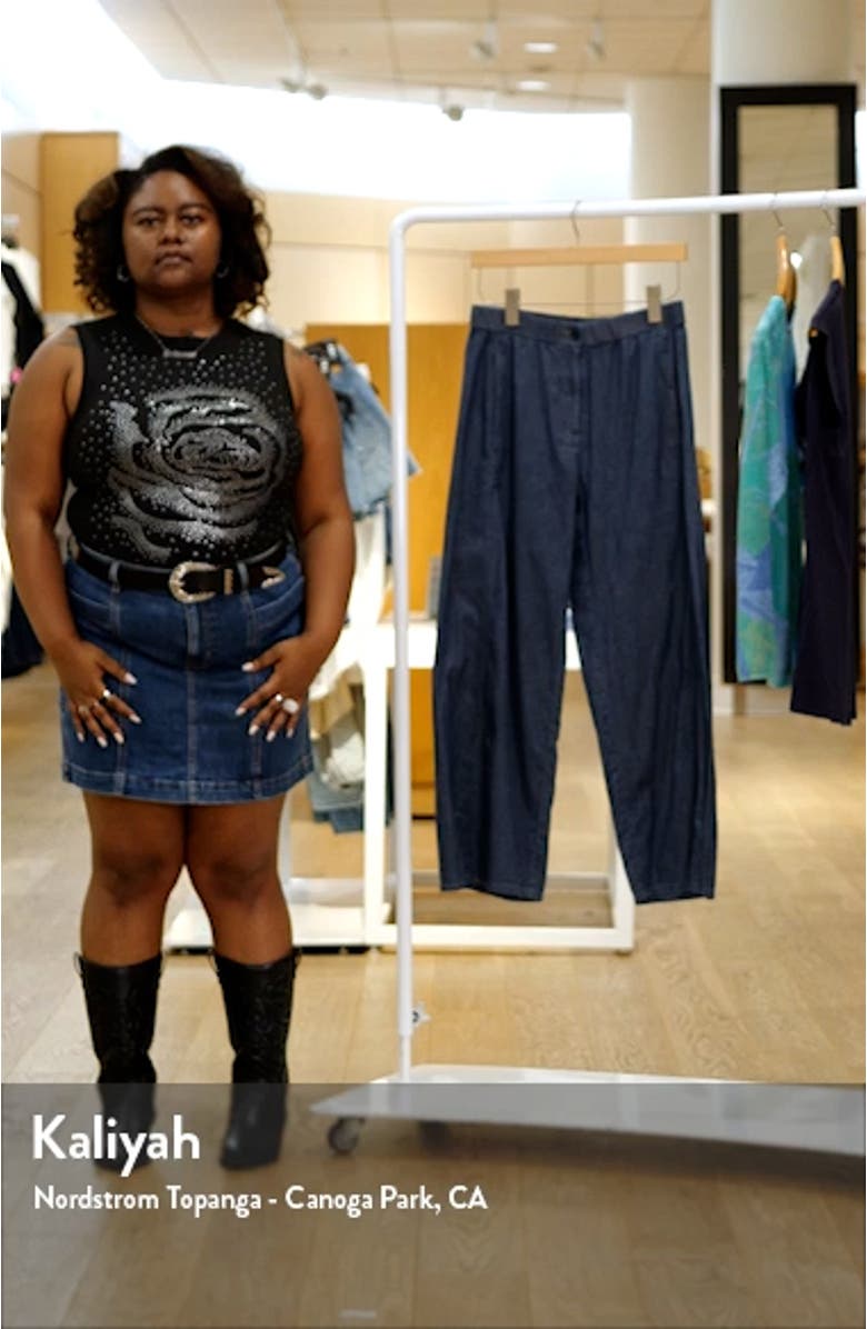 Organic Cotton Twill Ankle Wide Leg Pants, sales video thumbnail