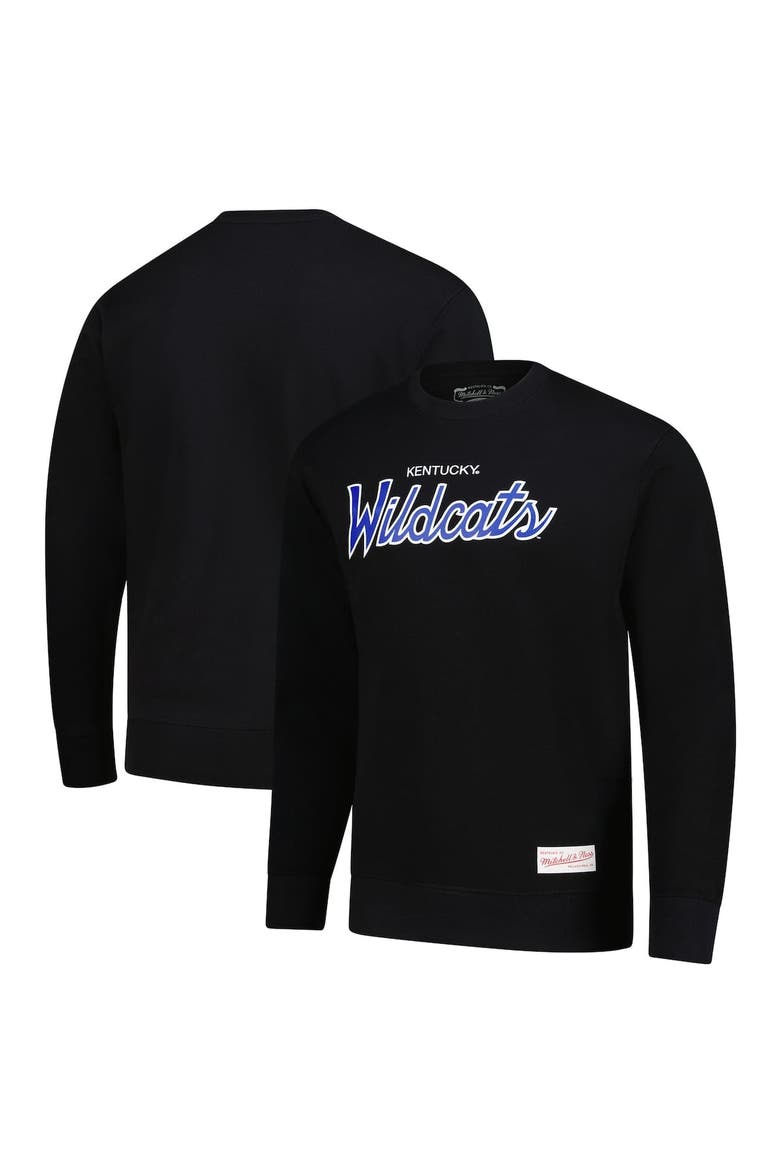 Men's Mitchell & Ness  Black Kentucky Wildcats Elite Script Pullover Sweatshirt, Main, color, Black