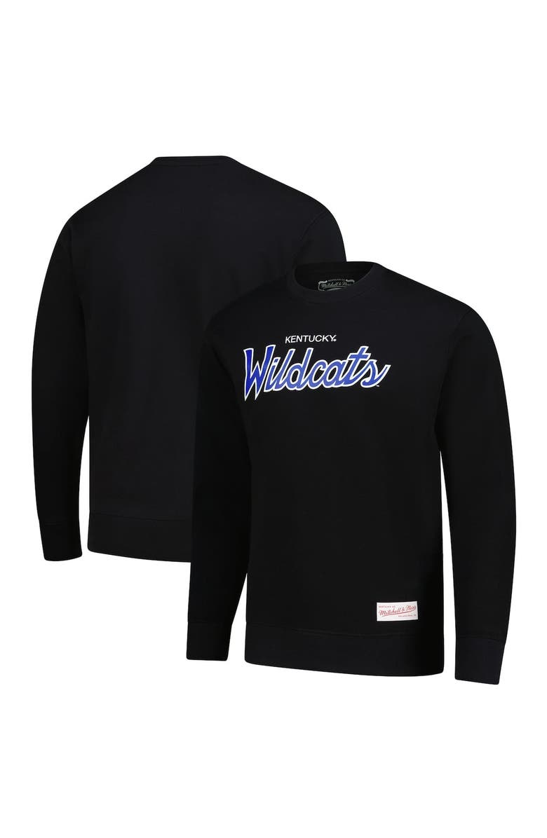 Mitchell & Ness Men's Mitchell & Ness Black Kentucky Wildcats Elite Script Pullover Sweatshirt, Main, color, Black