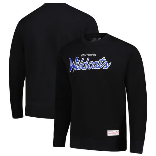 Mitchell & Ness Black Kentucky Wildcats Elite Script Pullover Sweatshirt