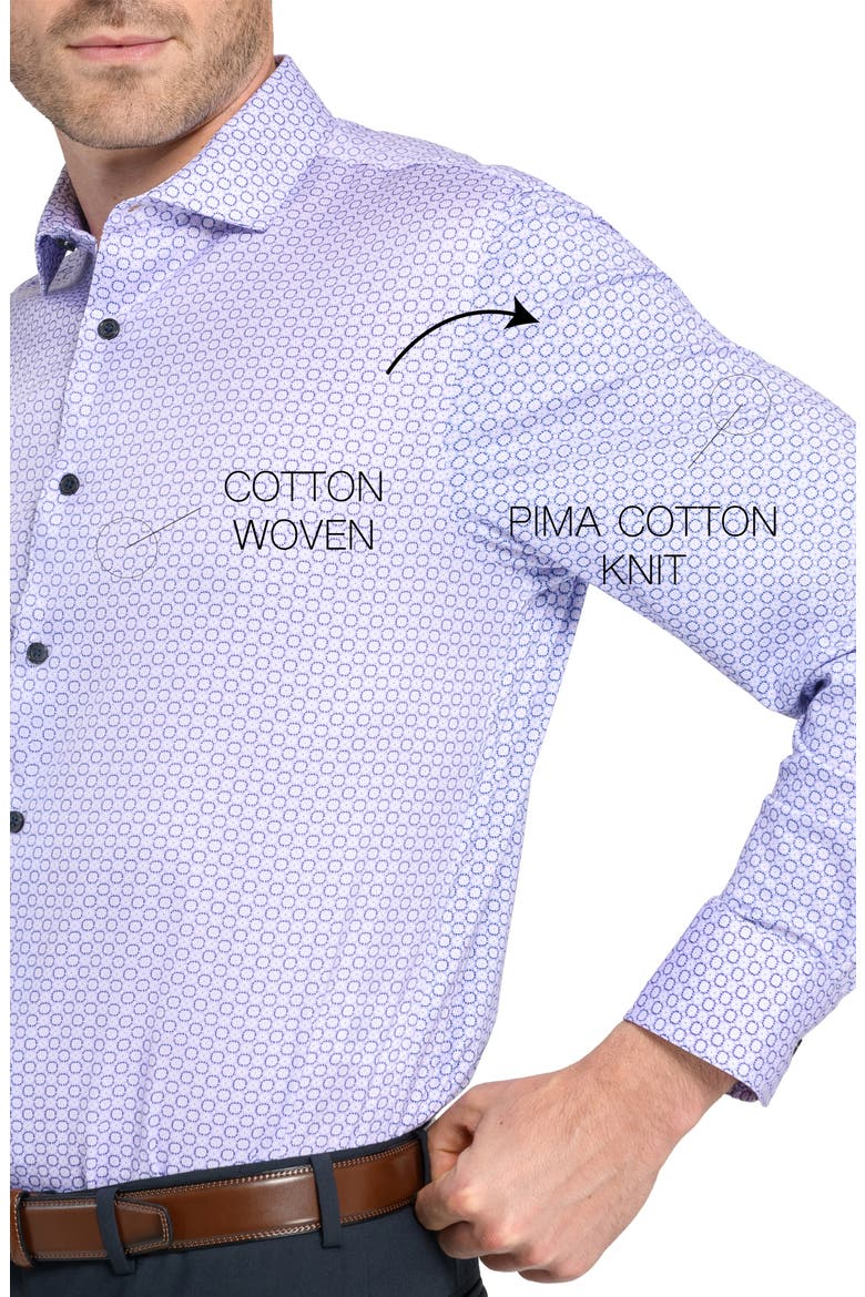 Reworked Slim Fit Cotton Dress Shirt, Alternate, color, LILAC