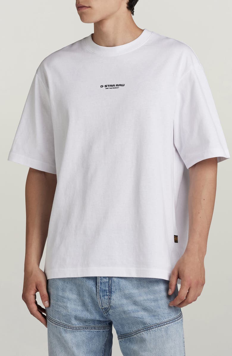 G-STAR Center Chest Boxy T-Shirt, Main, color, White