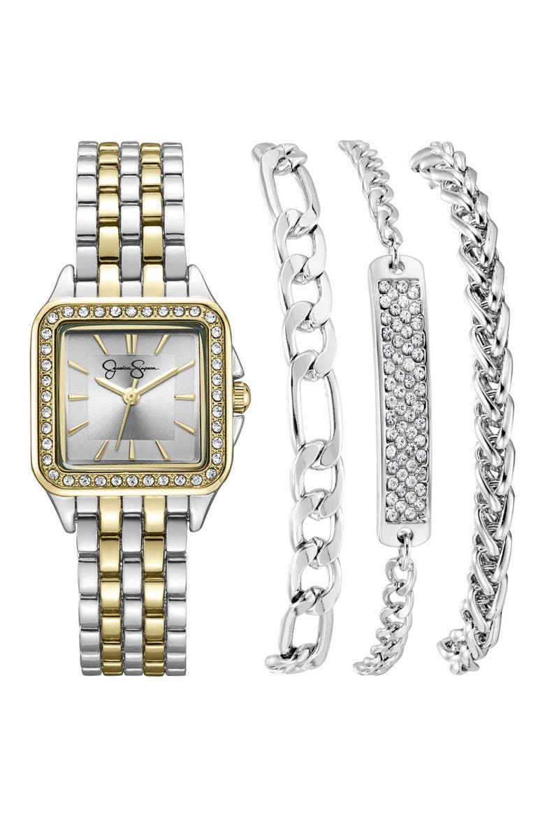 Two-Tone Bracelet Watch Set, Main, color, TWO TONE