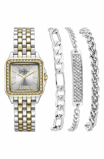 Jessica Simpson Two-Tone Bracelet Watch Set