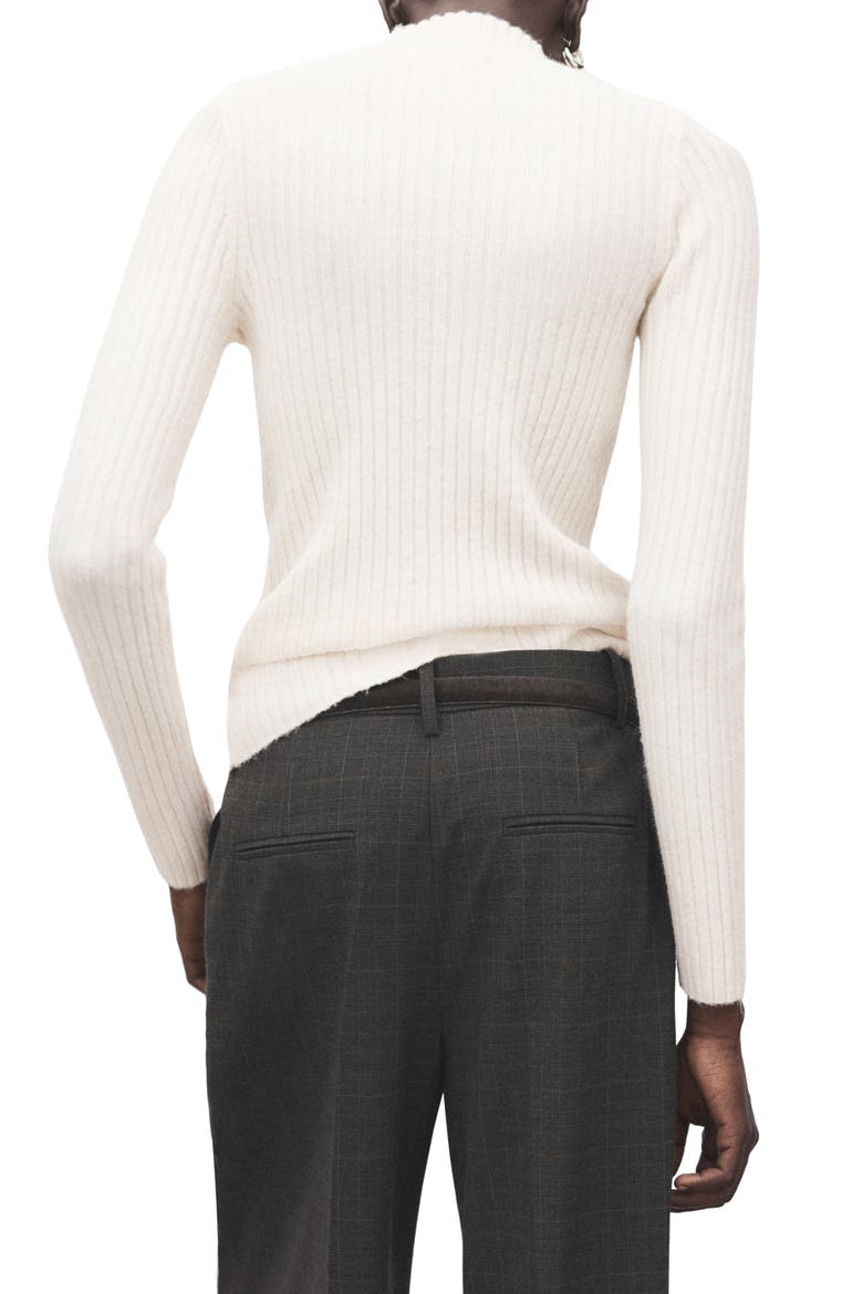 Simonet Turtleneck Rib Sweater, Alternate, color, ECRU