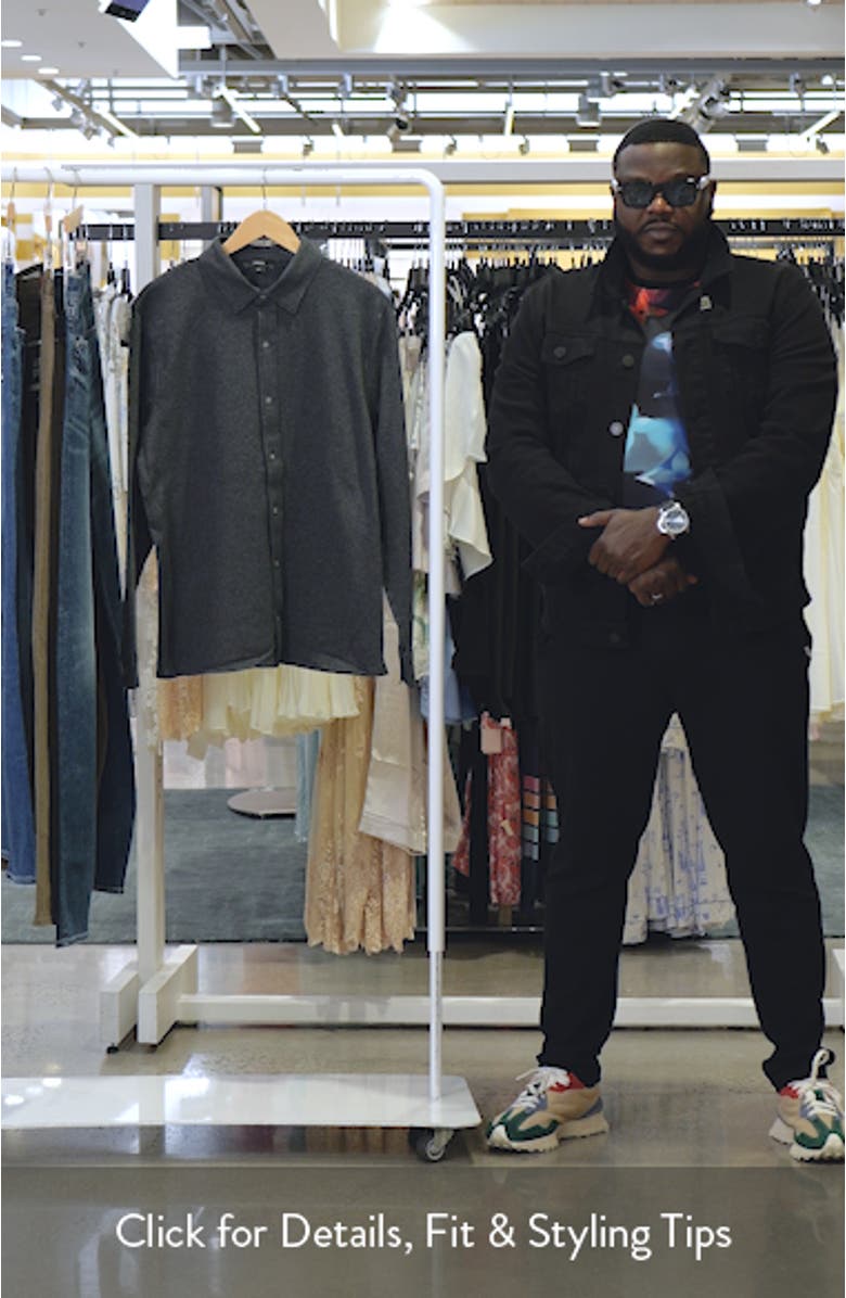 Pinstripe Jacquard Button-Up Shirt, sales video thumbnail