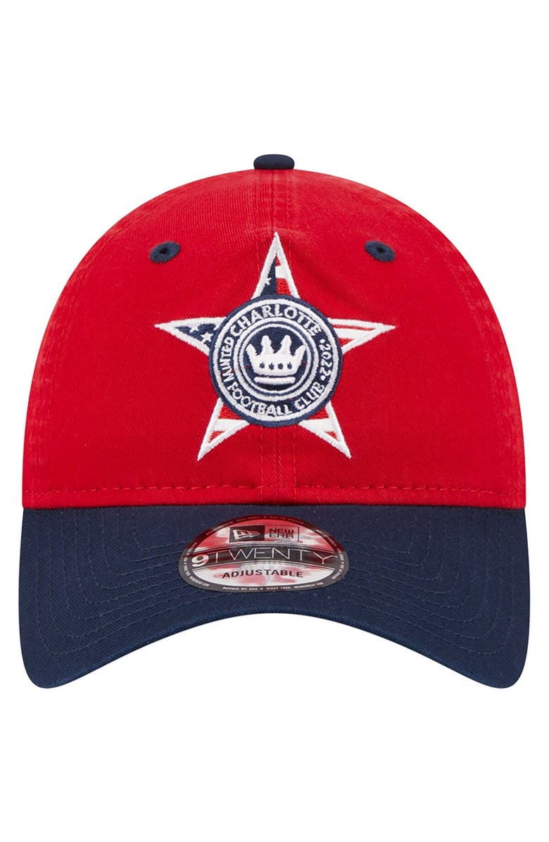 New Era Men's New Era Red Charlotte FC Americana 9TWENTY Adjustable Hat, Alternate, color, Red