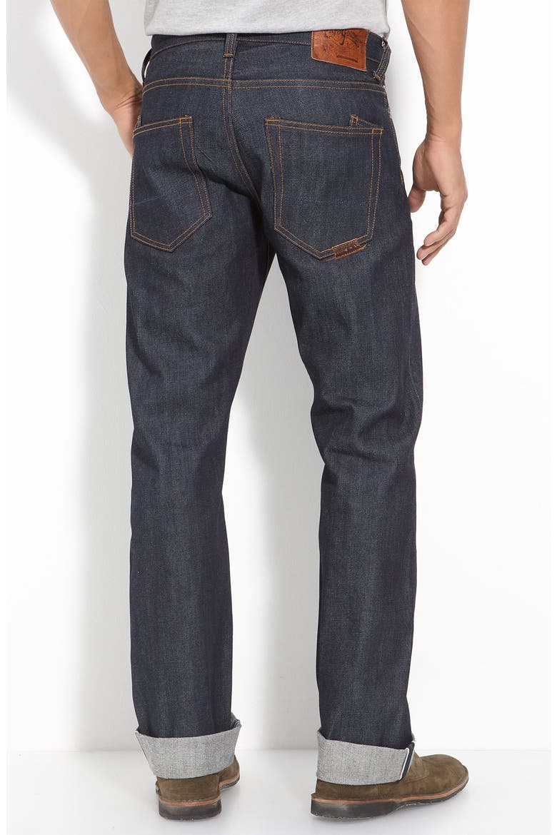 'Phoenix' Straight Leg Raw Selvedge Jeans, Main, color, RINSE
