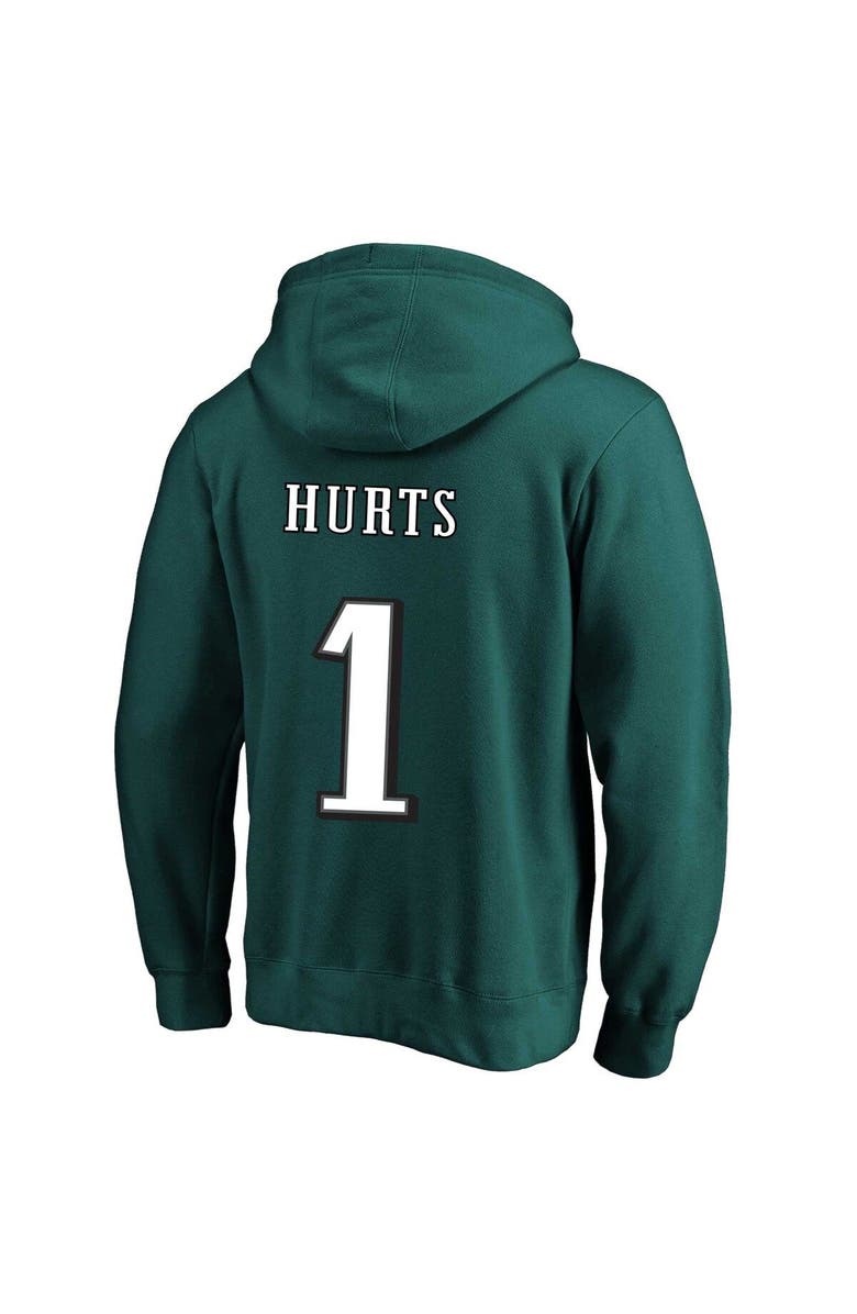 FANATICS Men's Fanatics Branded Jalen Hurts Green Philadelphia Eagles Big & Tall Fleece Name & Number Pullover Hoodie, Alternate, color, 