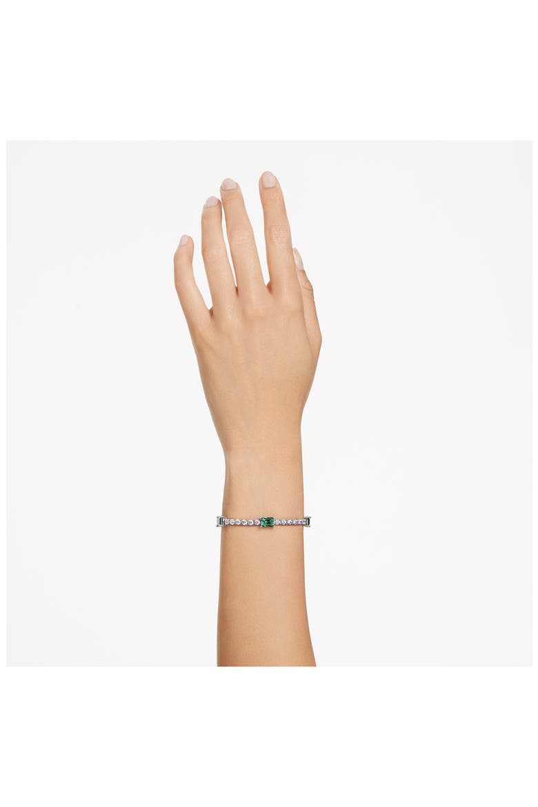Matrix Crystal Tennis Bracelet, Alternate, color, GREEN