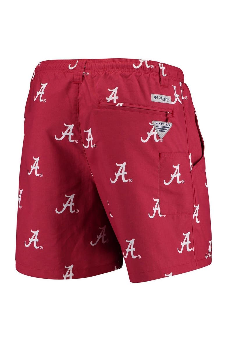 Men's Columbia Crimson Alabama Crimson Tide PFG Backcast II Omni-Shade Hybrid Shorts, Alternate, color, Crimson