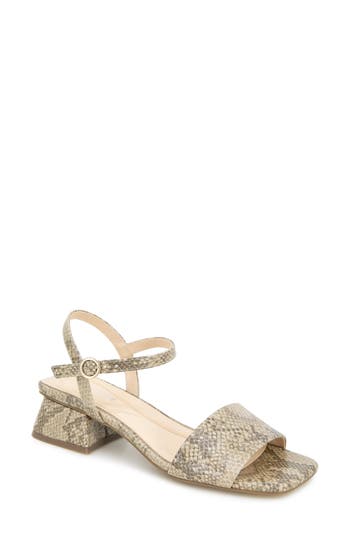 Reaction Kenneth Cole Buena Block Heel Sandal In Light Taupe Multi