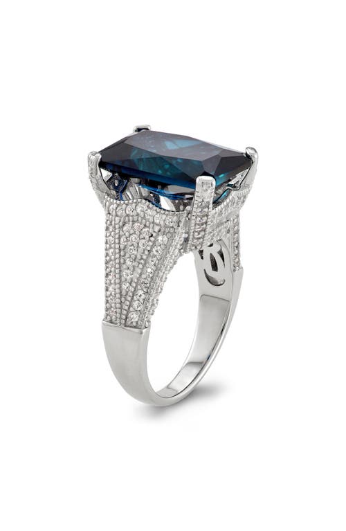 Fzn Simulated Sapphire & Cubic Zirconia Ring