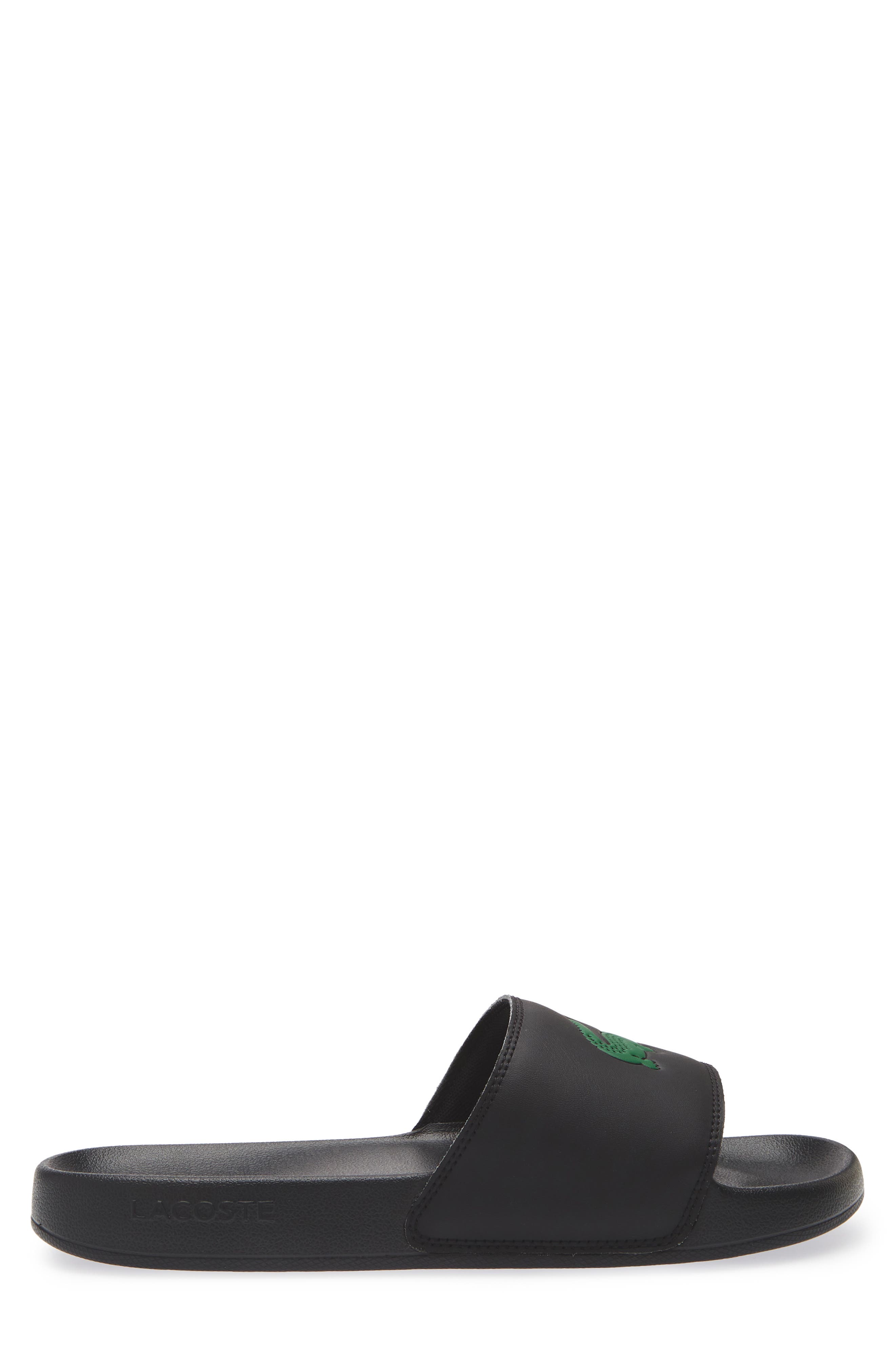 Lacoste Serve Slide Sandal, Alternate, color, Black/ Green