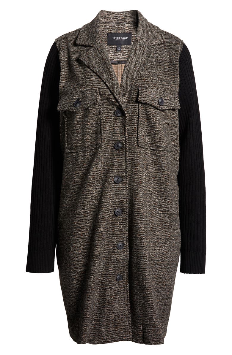 Liverpool Mixed Media Sweater Coat, Alternate, color, 