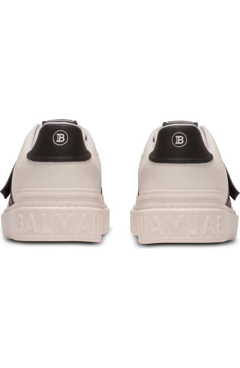 Balmain Calfskin B-Court trainers with PB tongue, Alternate, color, White