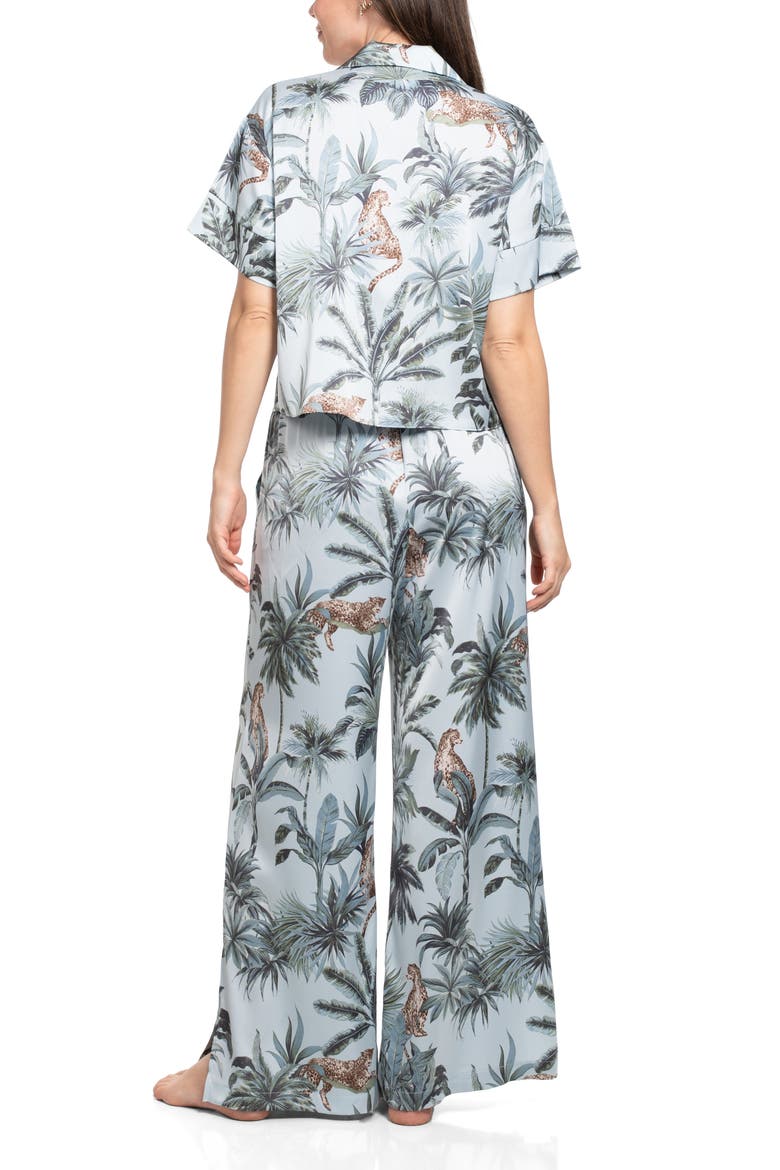 One Way Satin Pajamas, Alternate, color, BLUE