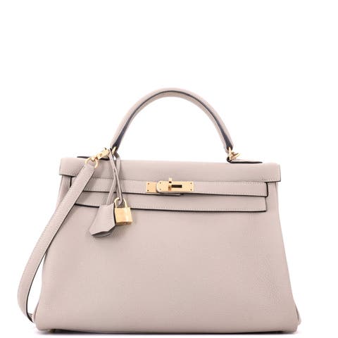 Kelly Handbag Grey Togo with Gold Hardware 28