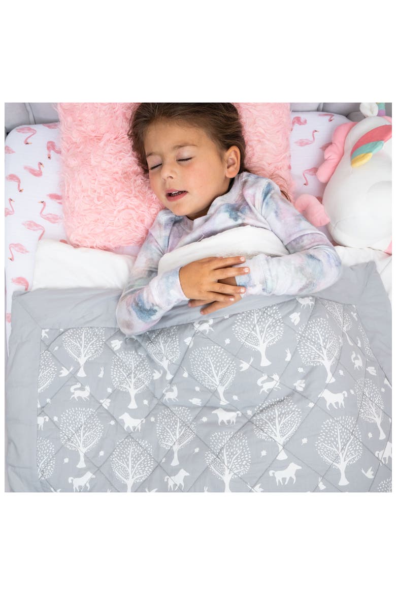 Embrace Weighted Toddler Bed Blanket, Alternate, color, DREAM FOREST