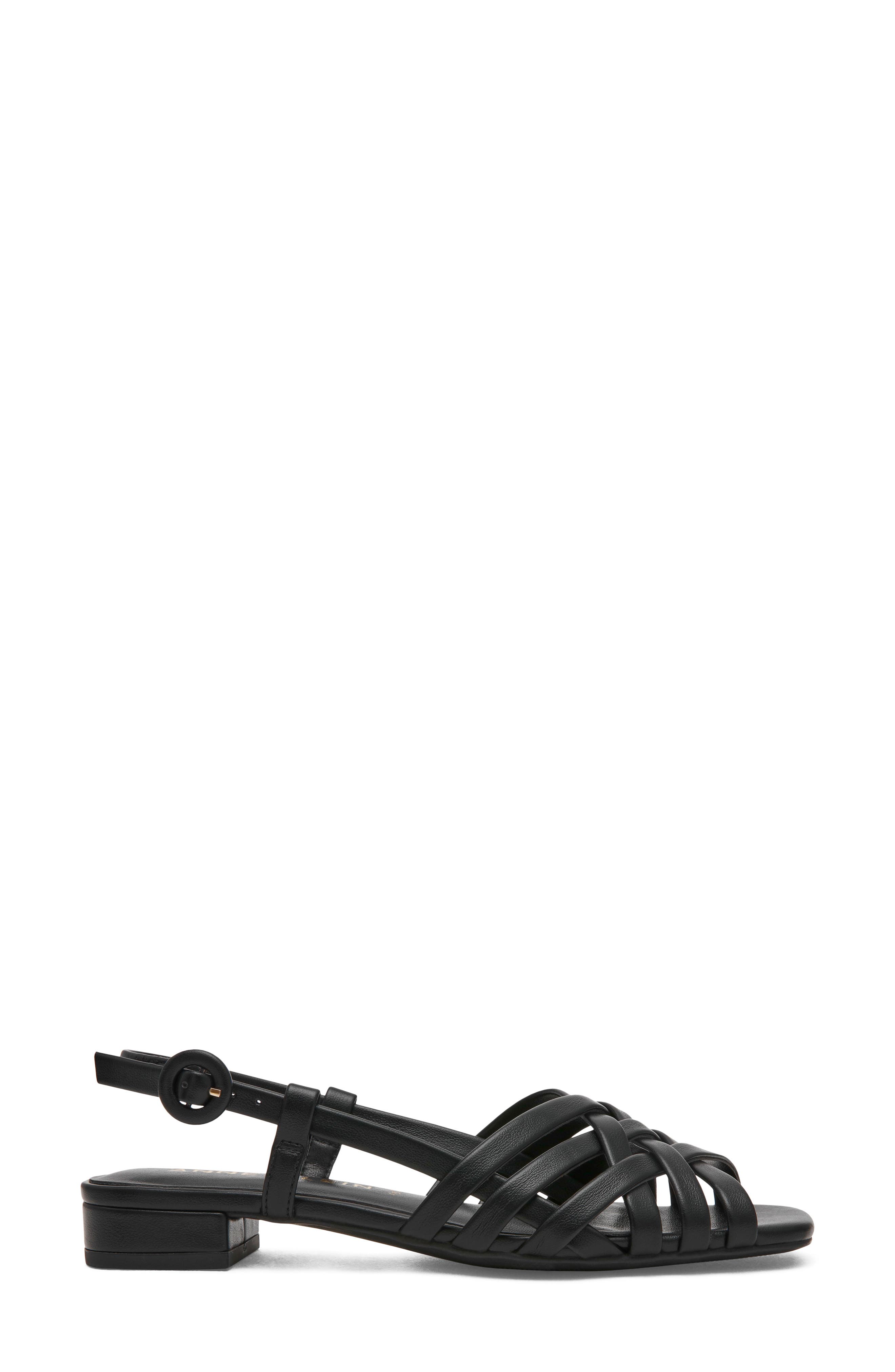 Fairfield Slingback Sandal, Alternate, color, BLACK SMOOTH