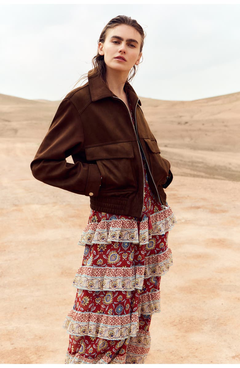 H&M Coated jacket, Alternate, color, Brown