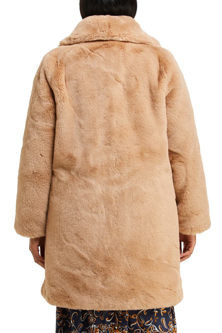 Matterhorn Faux Fur Coat, Alternate, color, CAMEL