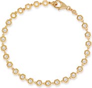 Astley Clarke Gold White Sapphire Deco Tennis Bracelet