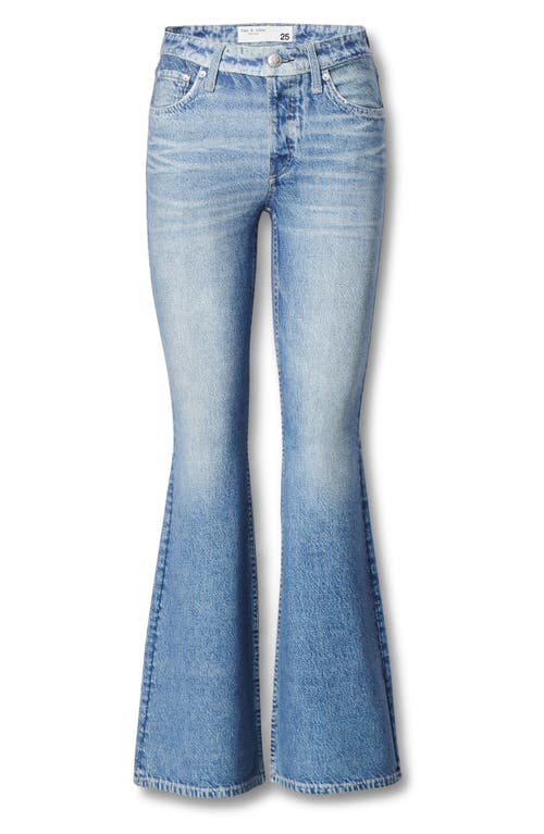 Rag & Bone /jean Miramar Ponte Dahlia Mid Rise Flare Jeans In Blue