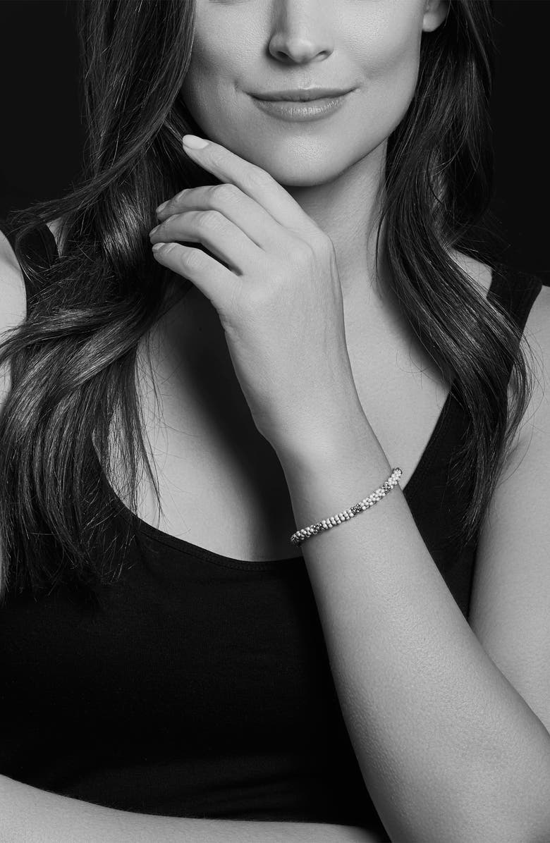 LAGOS Blue Caviar Ceramic Rope Bracelet, Alternate, color, Silver/ Turquoise