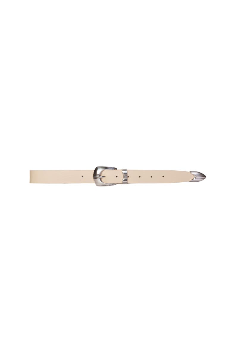 Neve Belt, Main, color, Cream Leather / Silver