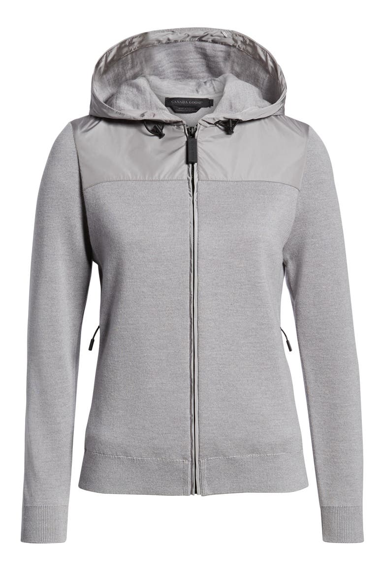 Windbridge Hooded Sweater Jacket, Alternate, color, SILVER ORE