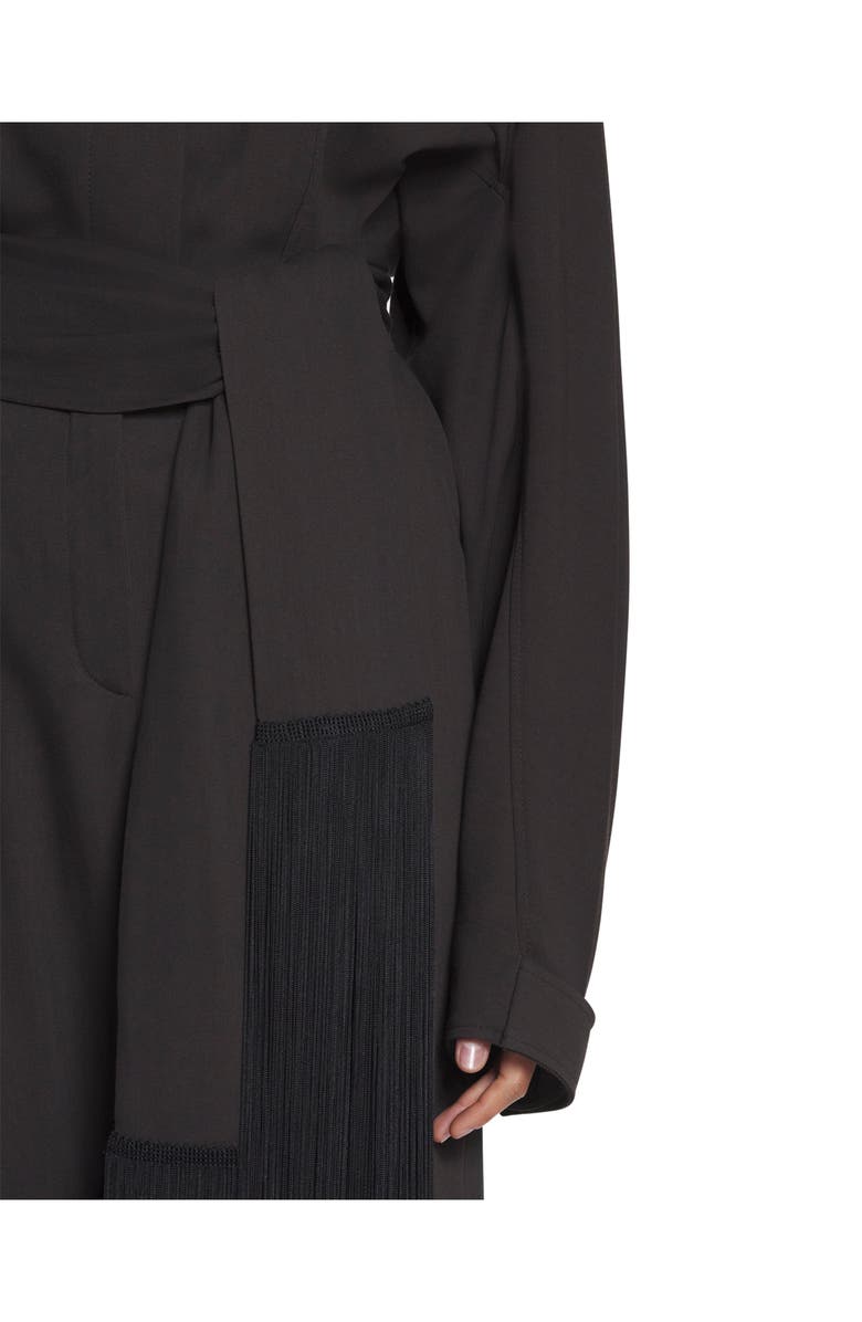 Lanvin Wool And Viscose Barrel Pants, Alternate, color, Dark Brown